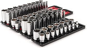 TEKTON 1/2 Inch Drive 6-Point Socket Set, 78-Piece | SHD92215
