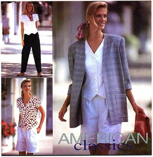 Simplicity 8239 Misses Pants or Shorts, Top and Unlined Jacket, Size P (12, 14, 16)