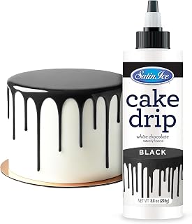 Satin Ice Cake Drip, Black, 8.8 Ounce