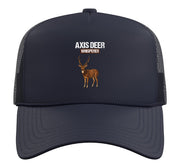 Chital Axis Deer Trucker Hat with Adjustable Mesh Back by Chital Axis Deer Lovers Shop – Polyester, Navy Blue