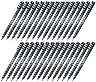 Tombow Fudenosuke Brush Pen (GCD-112), Soft Tip, Black Body, Value Set of 30