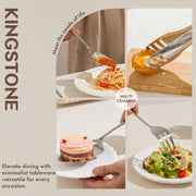 Kingstone Serving Utensils Set, 18/10 Stainless Steel, 5 Piece Silver
