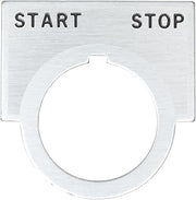 SIEMENS 52NL32 Heavy Duty Inscribed Legend Plate, Water and Oil Tight, Class 51 and 52, 1-7/16" Height, 2" Width, "Start-Stop" Inscription