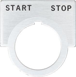 SIEMENS 52NL32 Heavy Duty Inscribed Legend Plate, Water and Oil Tight, Class 51 and 52, 1-7/16" Height, 2" Width, "Start-Stop" Inscription