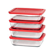 Anchor Hocking Red / Large / 6.0 cups Container Sets
