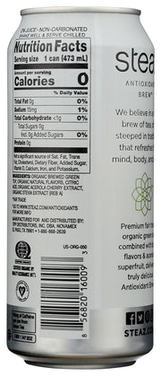 Steaz Green Half / 16 Fl Oz (Pack of 1) / 4 Iced Tea