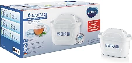 Brita MAXTRA+PACK6 Pitcher and 6 Water Filters, Copper, White