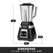 Waring Toggle Switch | Stainless Jar / 48 oz / Black Countertop Blenders