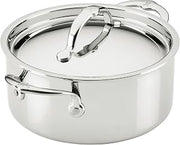 Hestan ProBond Luxe 3-Quart Soup Pot with Lid, Professional Clad Stainless Steel, ProCore Tri-Ply Clad Construction, Polished Exterior, Induction & Oven Safe