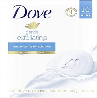 Dove Beauty Bar for Softer and Smoother Skin Gentle Exfoliating More Moisturizing Than Bar Soap 3.75 oz 10 Bars