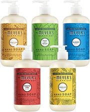 Mrs. MEYER'S Clean Day Liquid Hand Soap Variety Pack 12.5 Fl Oz Each, 1 CT (Fresh Cut Grass + Tomato Vine + Dandelion + Blueberry + Honeycomb)