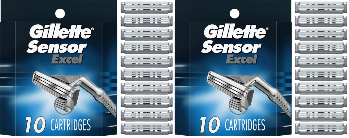 Gillette 10 Count (Pack of 2) / Sensor Excel / 1 Cartridges