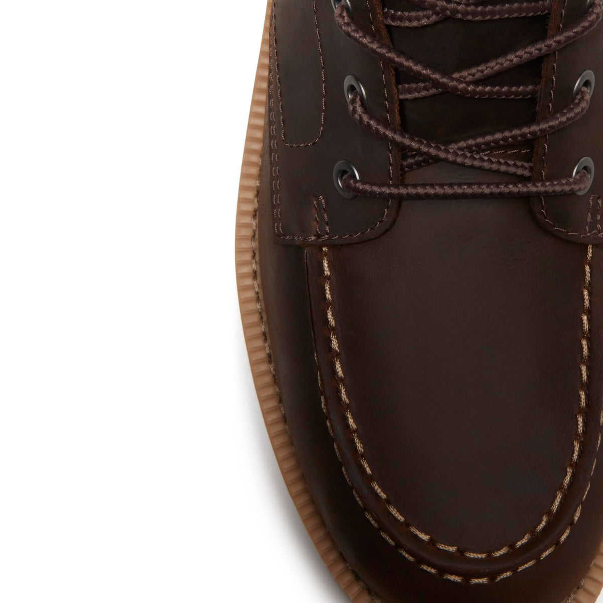 Men's Britton Falls Moc-Toe Waterproof Lace Up Boot by Timberland – 12, Leather, Dark Brown Full Grain