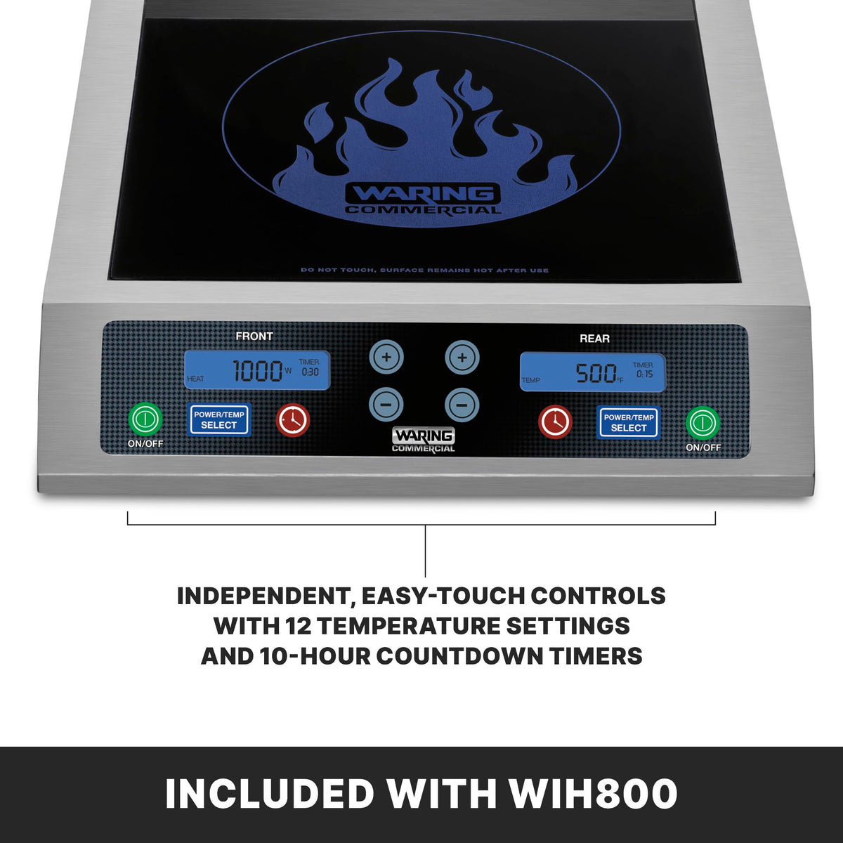 Waring Silver / WIH800 - Double Burner / One Size Countertop Burners