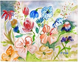 PM1524 Colorful Flowers Place Mat - 14 x 18 in. - Set of 4