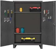 Durham HDCP244878-2S95 Cabinet, 24X48, 12 Gauge, 2 Shelves