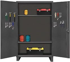 Durham HDCP244878-2S95 Cabinet, 24X48, 12 Gauge, 2 Shelves