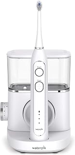 Waterpik Sonic-Fusion Professional Flossing, Electric Toothbrush & Water Flosser Combo in One, SF-02, White