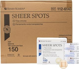 Henry Schein Sheer Spot Adhesive Bandage, 7/8", Sterile, 15000 Ct