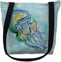 Betsy Drake Jelly Fish Medium Tote Bag 16x16