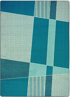 Joy Carpets Kid Essentials Spazz Teen Area Rugs, 3'10" x 5'4", Teal