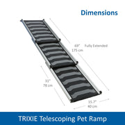 Telescoping Dog Ramp by TRIXIE – 69" Long, Aluminum, Telescope Ramp, Model 39479