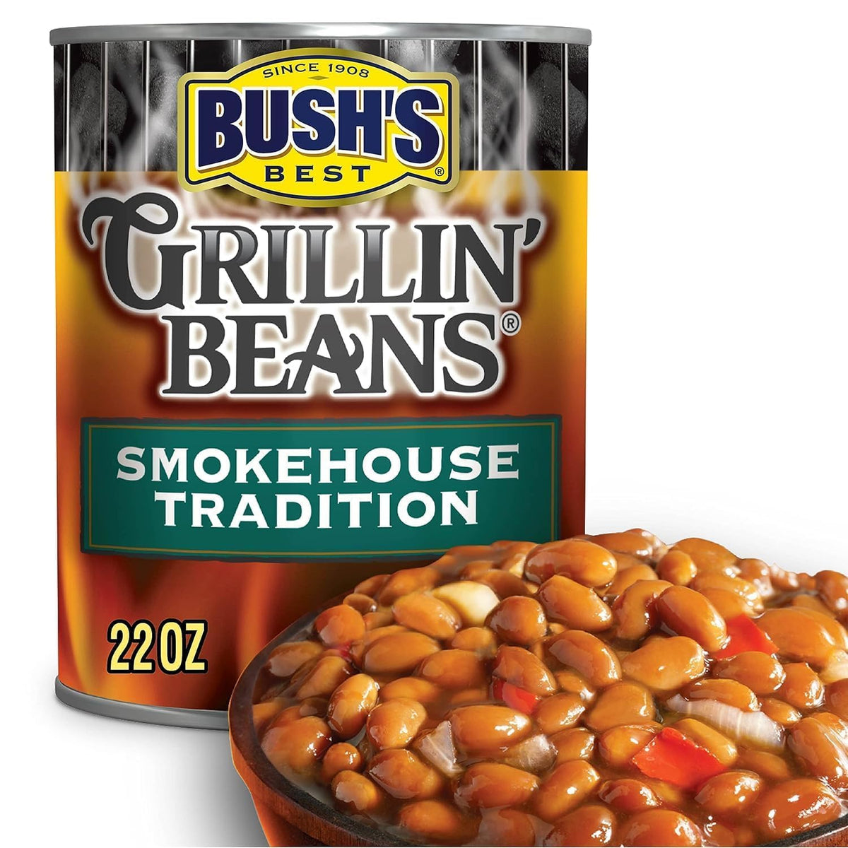 Bush's Best Smokehouse Tradition / 22 Ounce (Pack of 18) / 18 Baked Beans