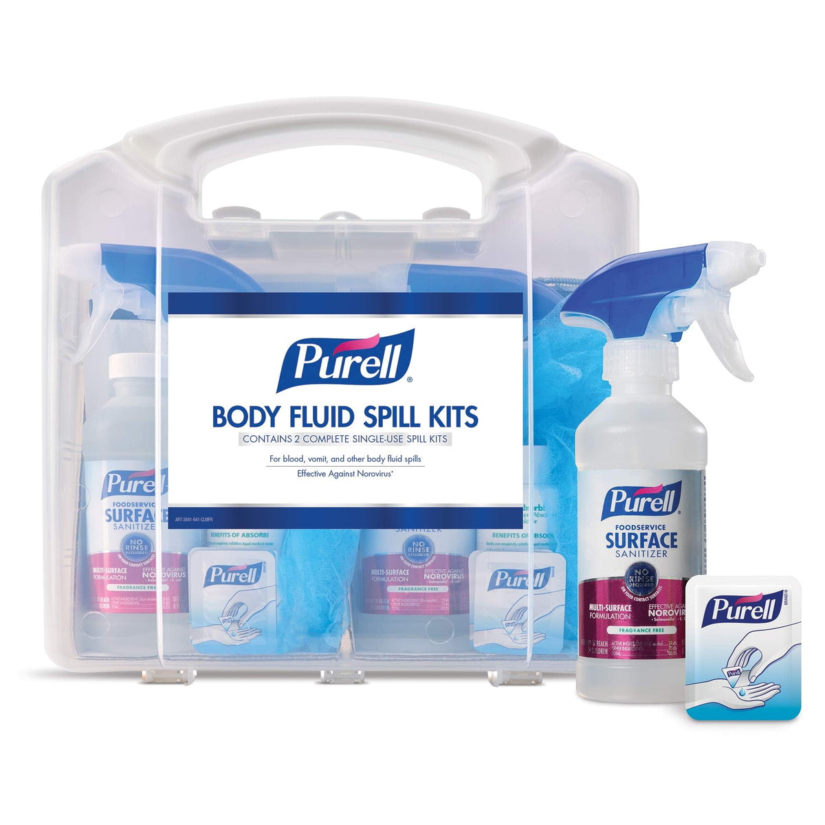Body Fluid Spill Kit by Purell – 2 Count (Pack of 1), Multi, Model 3841-08-CLMS