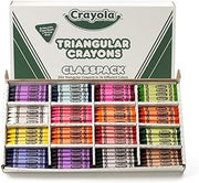 Crayola Triangular Crayon Classpack (256ct), 16 Colors, Bulk Toddler Crayons, Teacher Classroom Must Haves, School Supplies, Preschool & Kindergarten