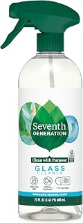 Seventh Generation Glass Cleaner, Sparkling Sea Scent, Streak-Free Shine, 23 Fl Oz