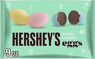 HERSHEY'S Candy Coated Milk Chocolate Eggs, Candy Bag, 9 oz