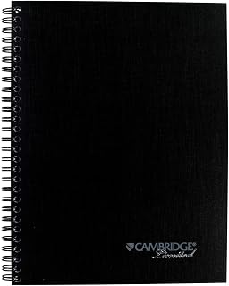 Cambridge Limited Notebook, 9-1/2” x 7-1/4”, 80 Sheet Business/Meeting Notebook, Black, 4 Pack (06982)