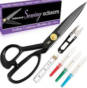 Professional 8 Inch Sewing Scissors for Fabric Cutting - Ultra Sharp, Heavy Duty Fabric Shears for Smooth, Precise Cuts on All Fabrics and Leather, for Tailors, Dressmakers, Crafters, and Artists