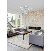 Adaline 15 Light Chandelier Chrome by Lighting Design – Iron and Crystal, Chrome