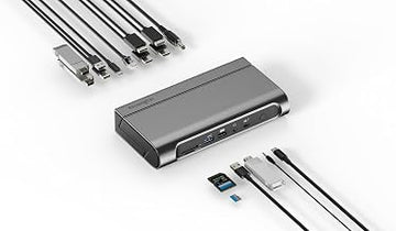 Kensington AD4010T4 Thunderbolt 4, USB4 Docking Station, Quad 4K Display, Up to 100W Power, 2 x HDMI, 2 x DP, 2.5Gbps Ethernet, SD Card Reader, Compatible with Windows and macOS (K32852EU)