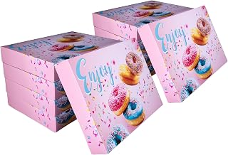 SOUTHERN CHAMPION TRAY SCT Enjoy Donut Printed Bakery Boxes (125 Pack), 14.25x10.75x2.25 Inch Windowless Dozen Donut Boxes, Sturdy Paperboard for Donuts, Cookies, Cupcakes, and Dessert Displays, 12371