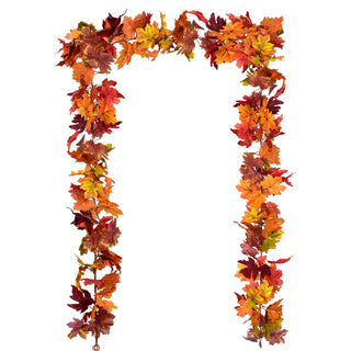 DearHouse Fall Maple Leaf Garland, 5.9 Feet, 2 Pack