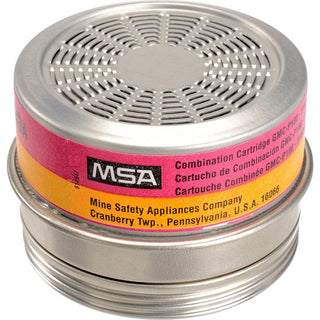 Organic Vapor P100 Respirator Cartridge by MSA – 7.25"L x 6.25"W x 3.5"H, Magenta, Yellow, Pack of 6, Model 815180