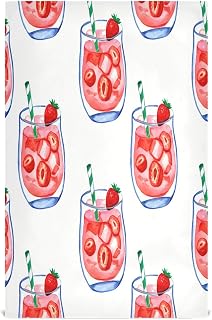 Kigai Strawberry Splash Kitchen Towel 1 Pack Absorbent Quick Dry Dish Towel Soft Reusable Hand Towel Tea Towel for Drying Cleaning 28 x 18 Inch