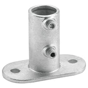 1" Size Rail Flange Pipe Fitting (1.375" Fitting I.D.) by Global Industrial – 2.5"L x 3.75"W x 3.75"H, Galvanized Iron, Gray, Model 798729