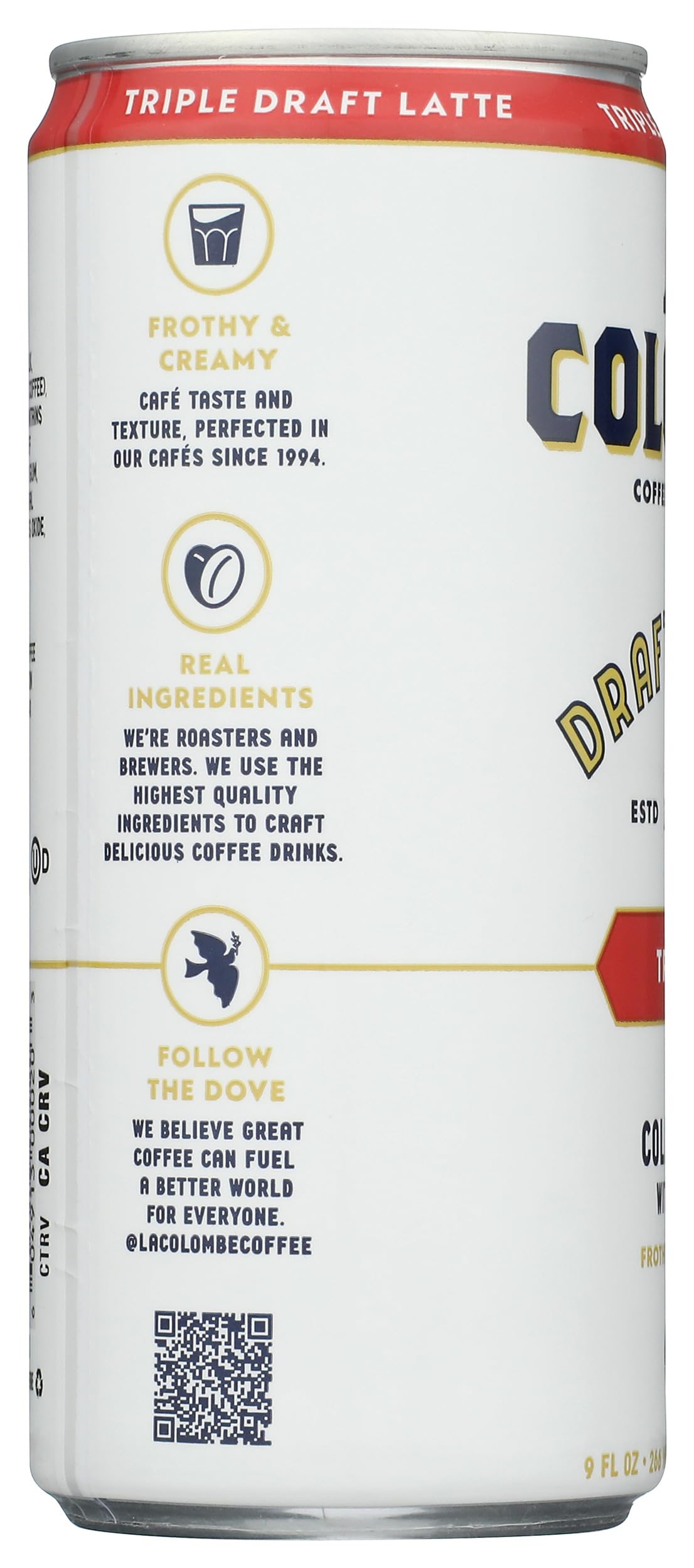 Coffee Latte Draft Triple Single, 9 Fl Oz by La Colombe – 1 Count (Pack of 1), Triple, Model 60491300020