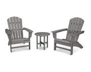 Nautical 3-Piece Adirondack Chair Set by Polywood – Onesize, High Density Polyethylene, Navy, Model PWS498-1-NV