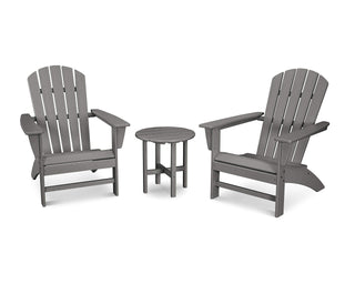 Nautical 3-Piece Adirondack Chair Set by Polywood – Onesize, High Density Polyethylene, Navy, Model PWS498-1-NV