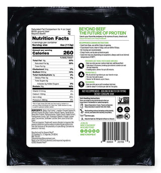 Beyond Beef Ground by BEYOND MEAT – 12 Pound (Pack of 12), Beyond Beef Brick Pack, Pack of 12
