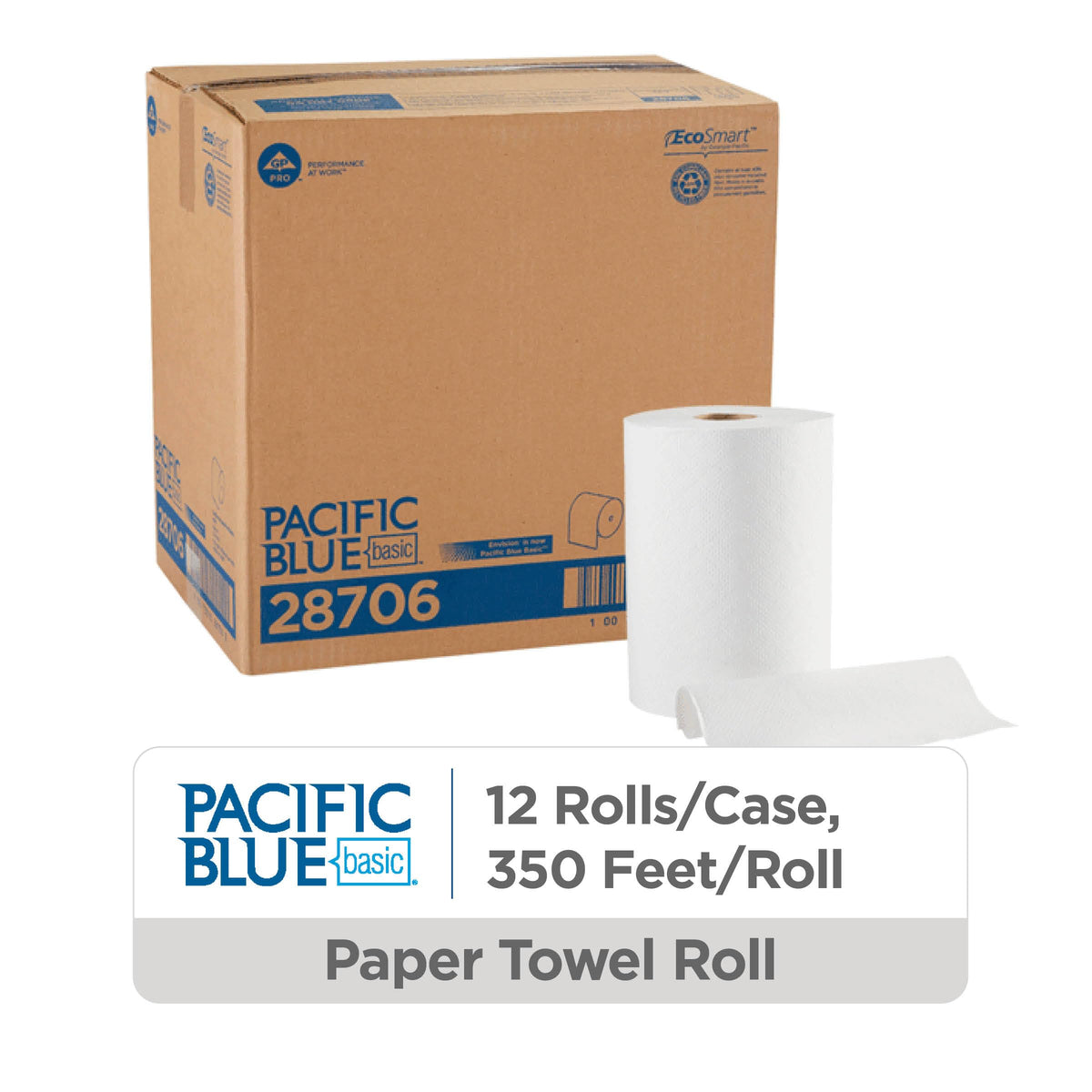 Georgia-Pacific White / 12 Rolls / 350 Feet (Pack of 12) Paper Towels