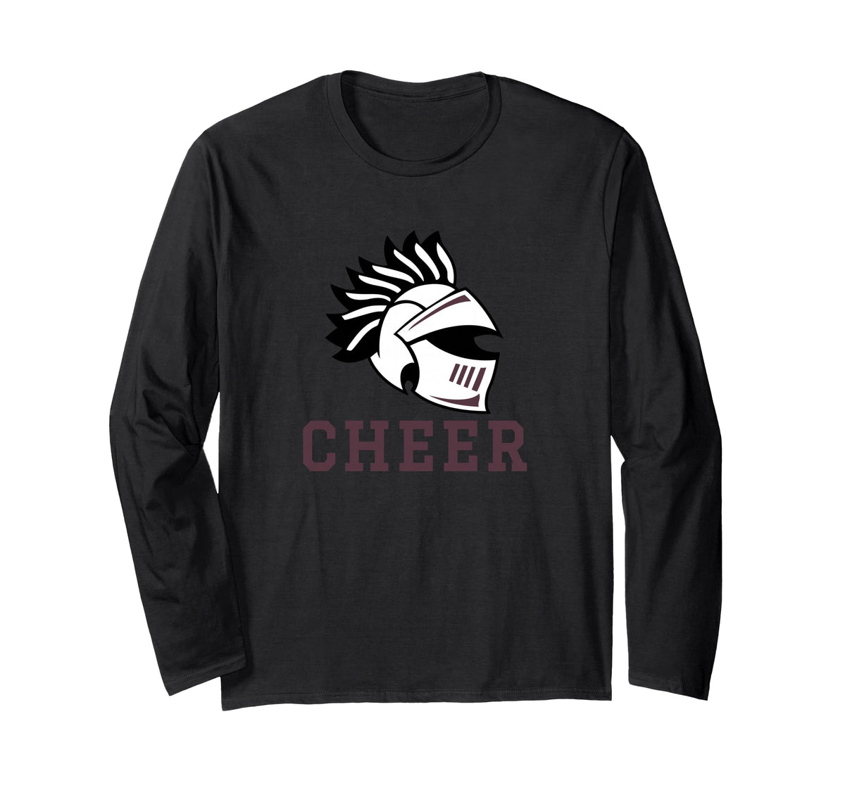 Curtis High School Warriors Cheer Long Sleeve T-Shirt by Curtis High School, Staten Island, NY 10301 – Black, Model RG6JM0GHQCZ