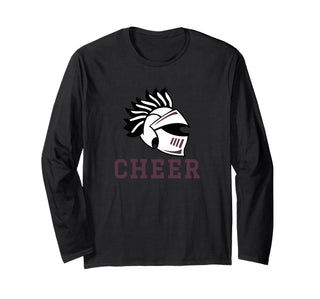 Curtis High School Warriors Cheer Long Sleeve T-Shirt by Curtis High School, Staten Island, NY 10301 – Black, Model RG6JM0GHQCZ