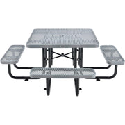 Global Industrial Grey / 81D x 81W x 29.5H in / Industrial Picnic Tables