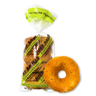 Cheddar Jalapeno Bagels - 8 Packs Of 6 Bagels Per Pack - 48 Total Non-GMO by Just Bagels – 8 Count