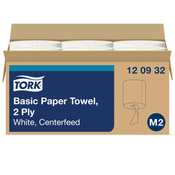 Tork Centerfeed Paper Towel White M2, High Absorbency, 6 x 500 Sheets, 120932